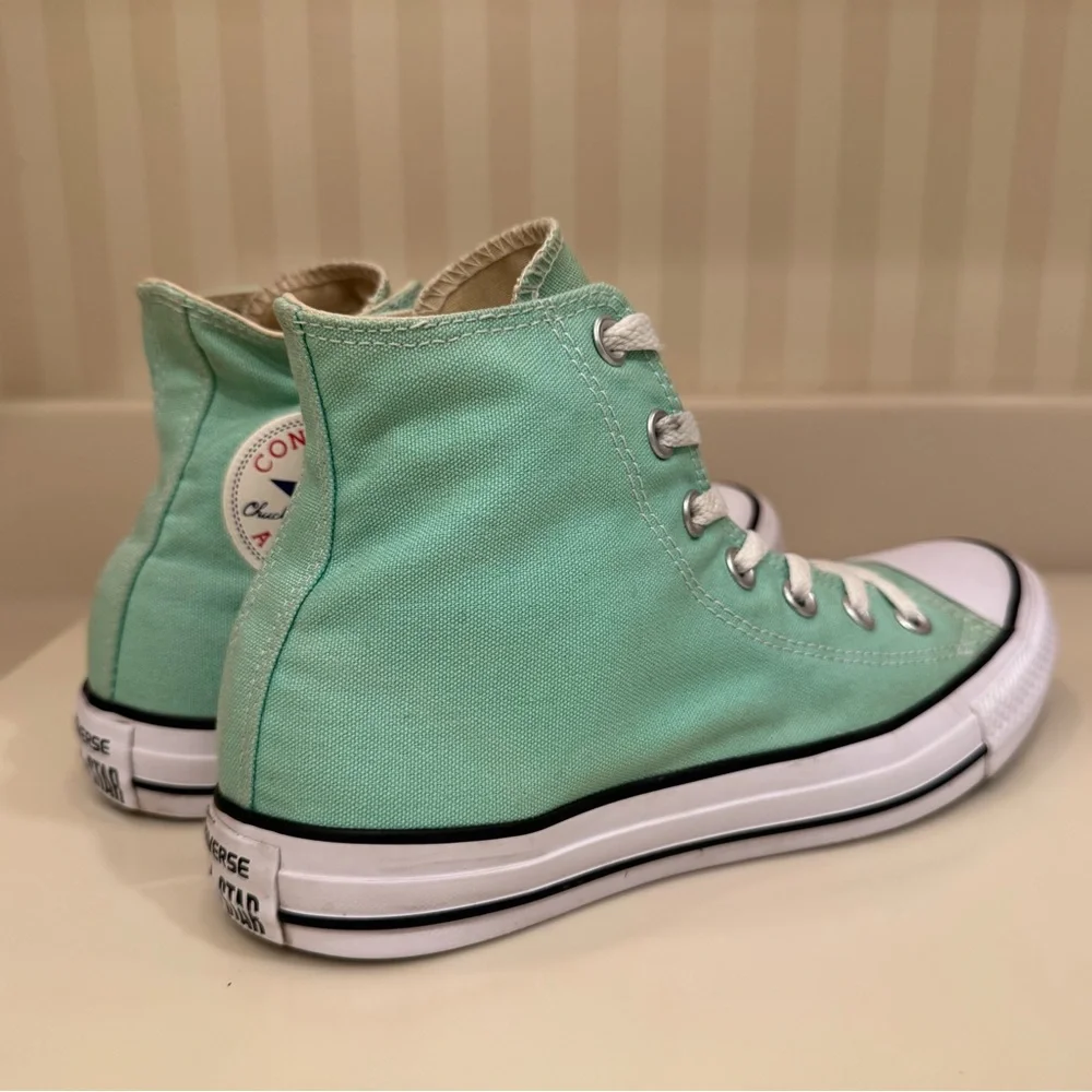 Converse Chuck Taylor All Star High Top Beach Glass Green Sneakers - Picture 9 of 16